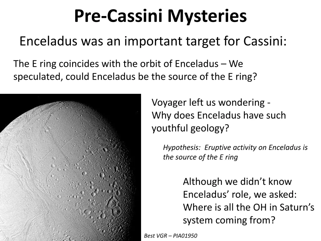pre cassini mysteries