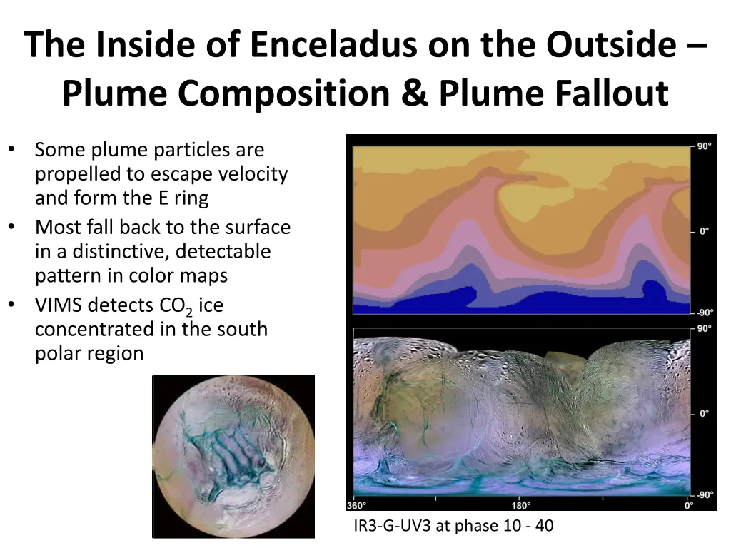 the inside of enceladus on the outside plume 1