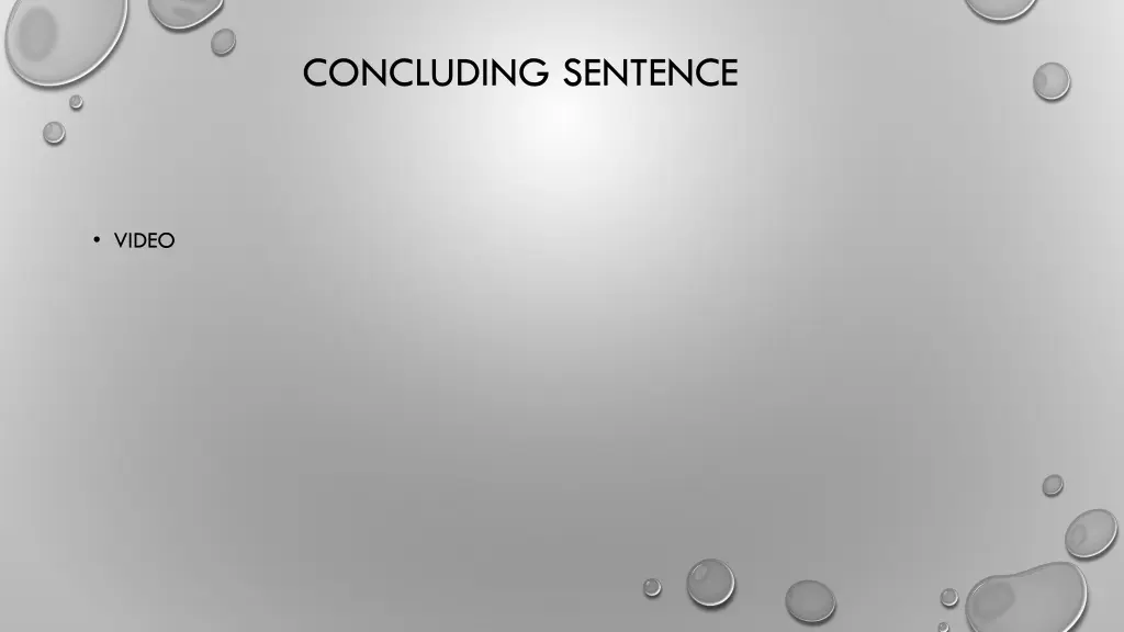 concluding sentence