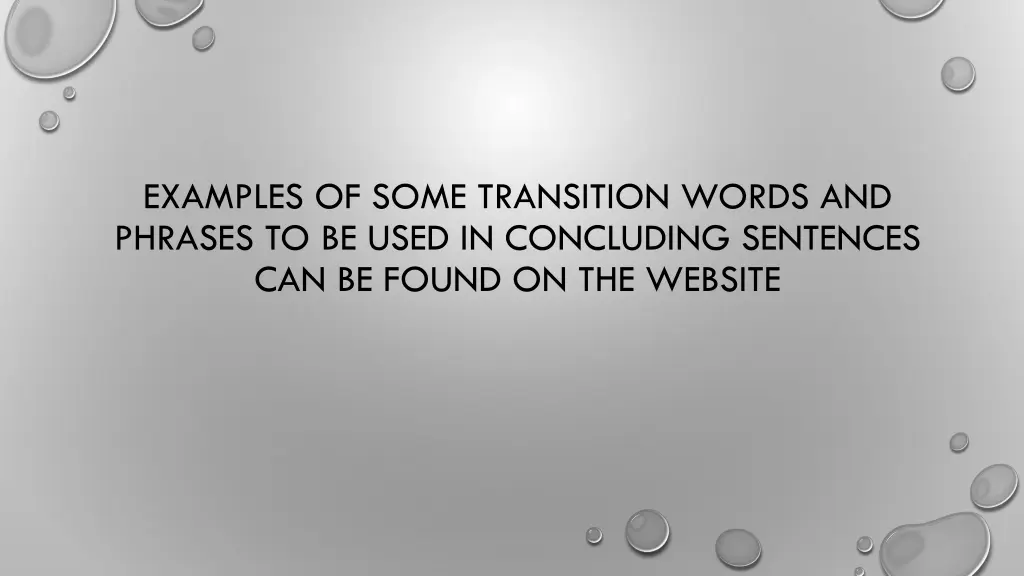 examples of some transition words and phrases