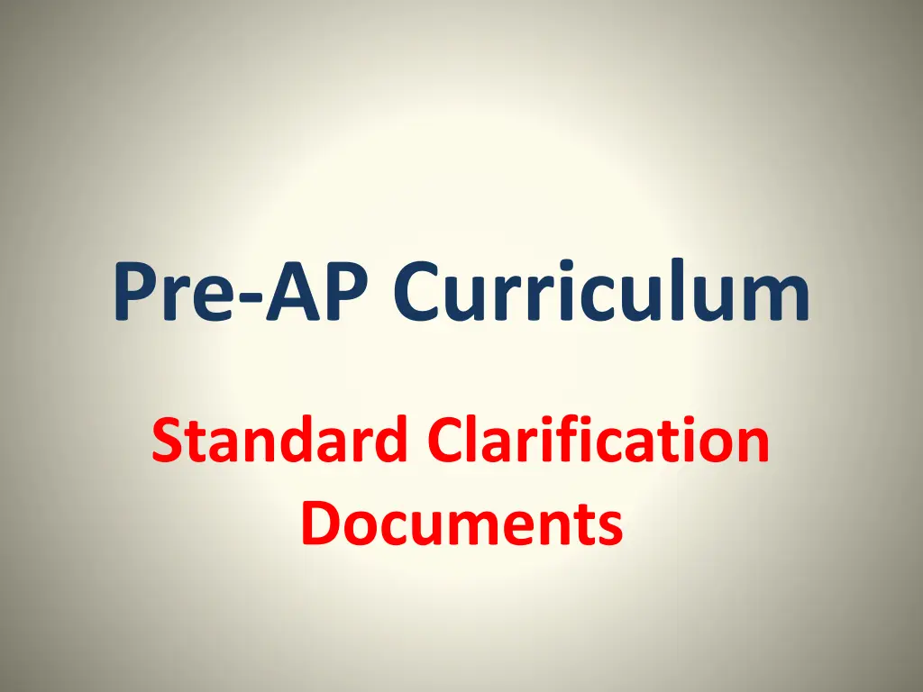 pre ap curriculum