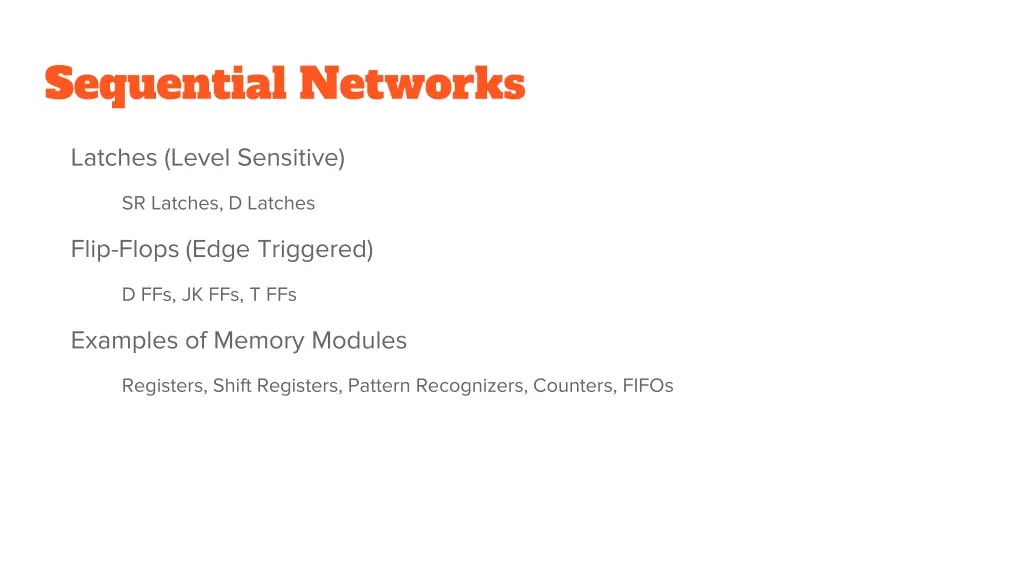 sequential networks