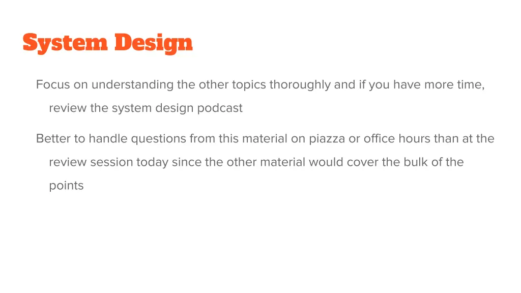system design