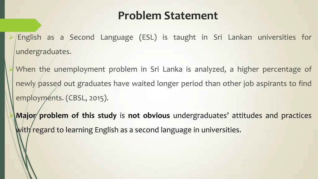 problem statement