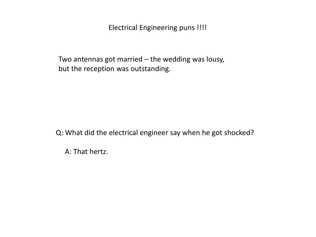 electrical engineering puns