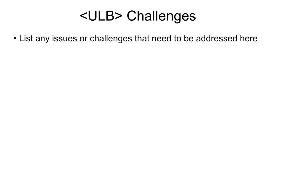 ulb challenges
