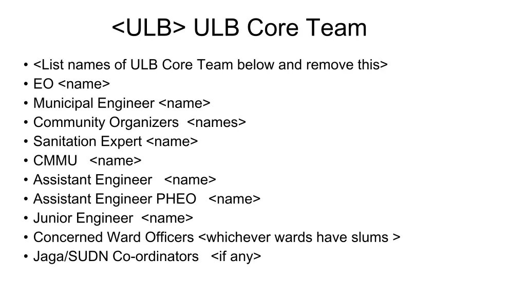 ulb ulb core team