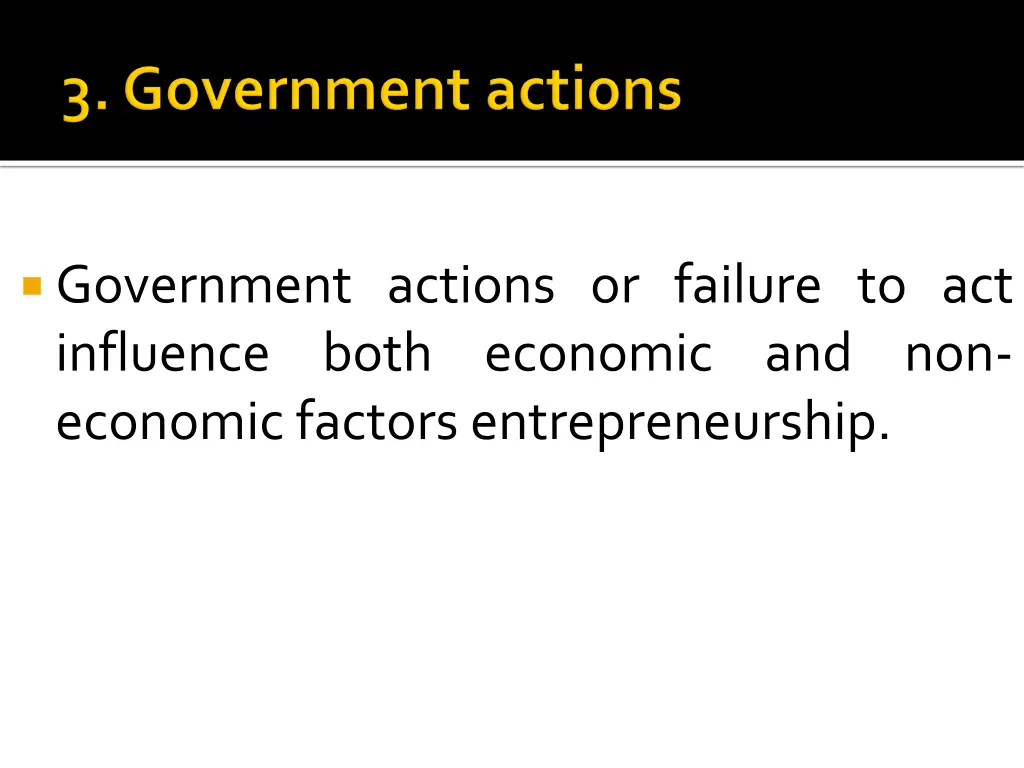 government actions or failure to act influence