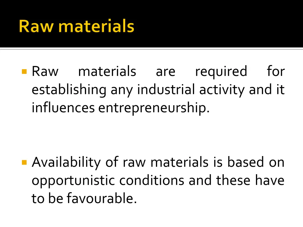 raw establishing any industrial activity