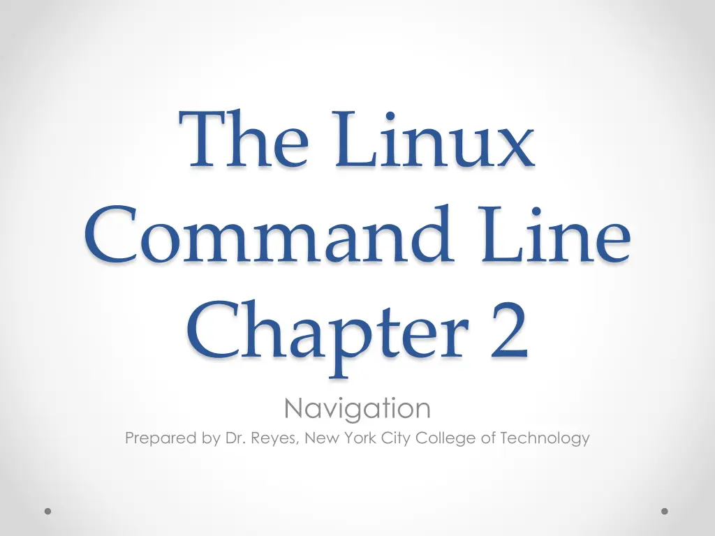 the linux command line chapter 2 navigation