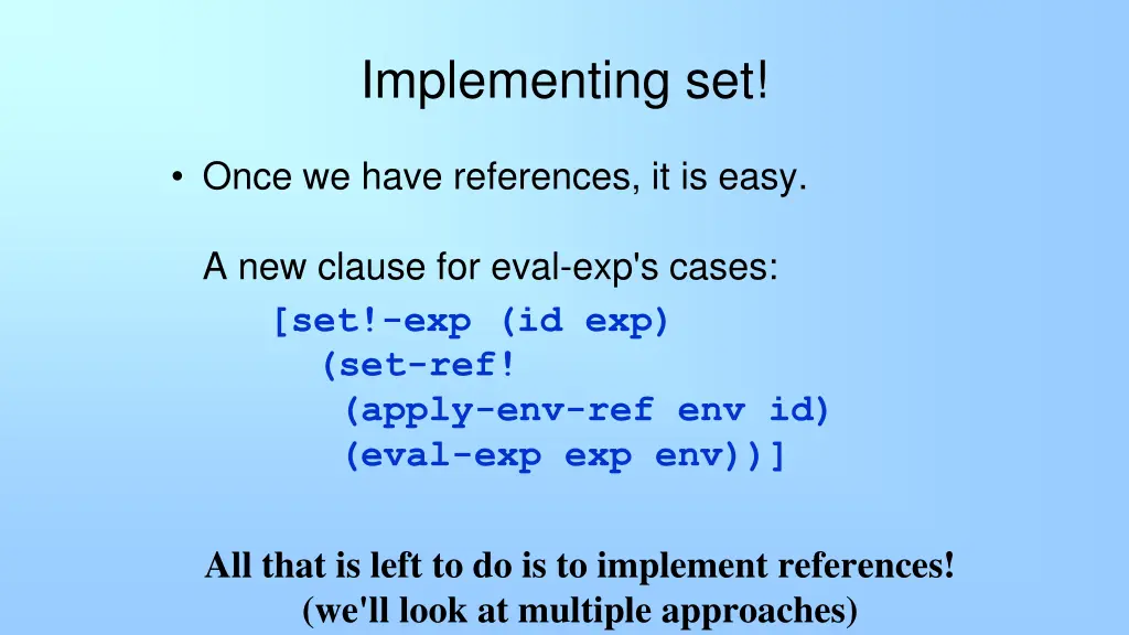 implementing set