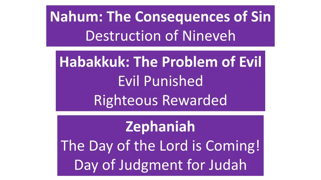 nahum the consequences of sin destruction