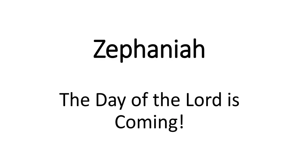zephaniah zephaniah