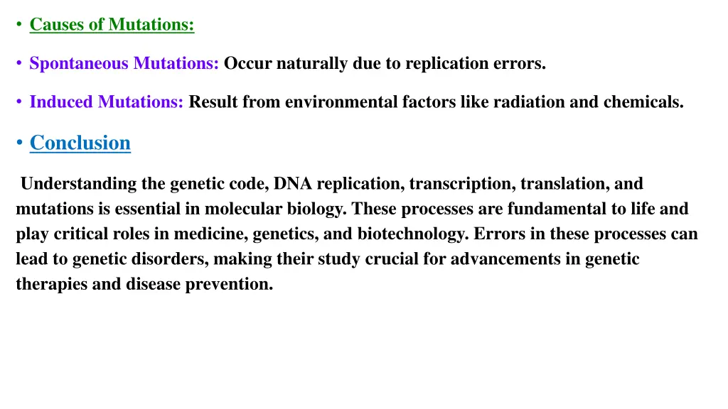 causes of mutations