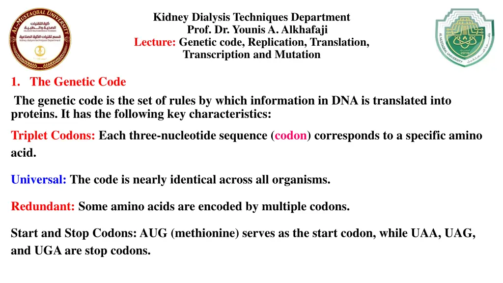 kidney dialysis techniques department prof