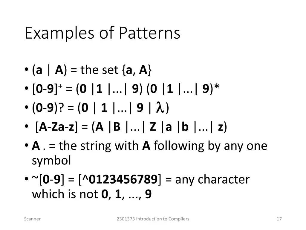 examples of patterns