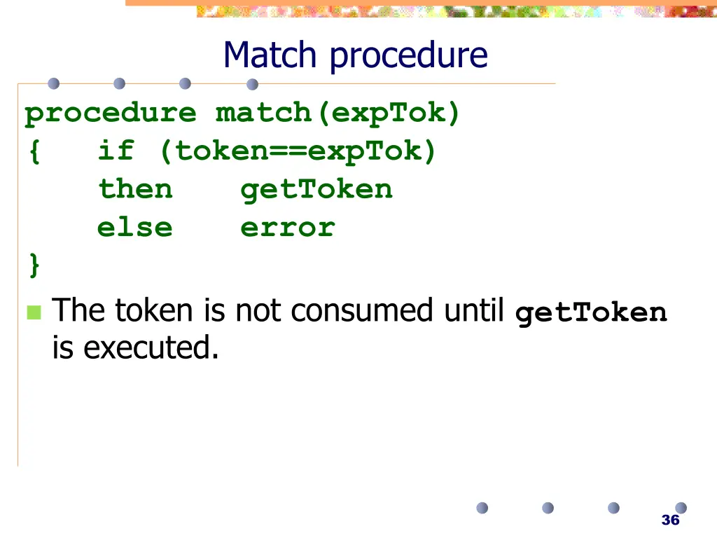match procedure
