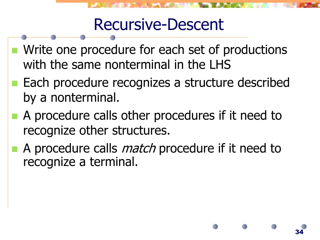 recursive descent