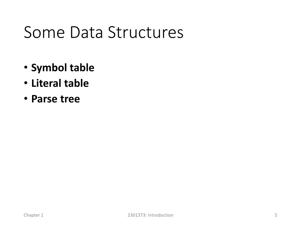 some data structures