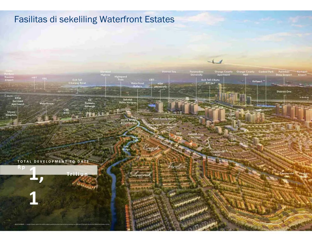 fasilitas di sekeliling waterfront estates