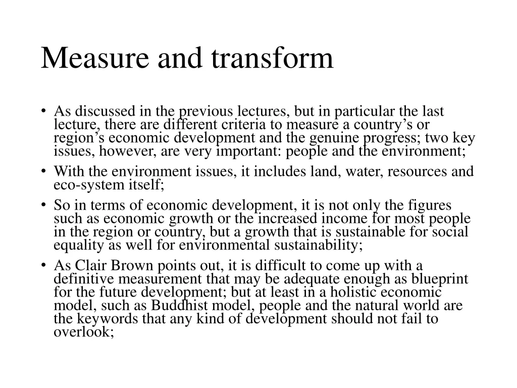 measure and transform