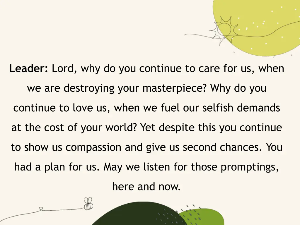 leader lord why do you continue to care
