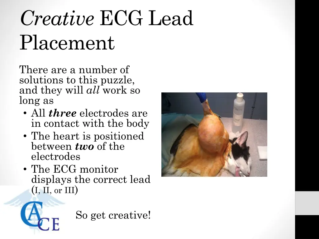 creative ecg lead placement