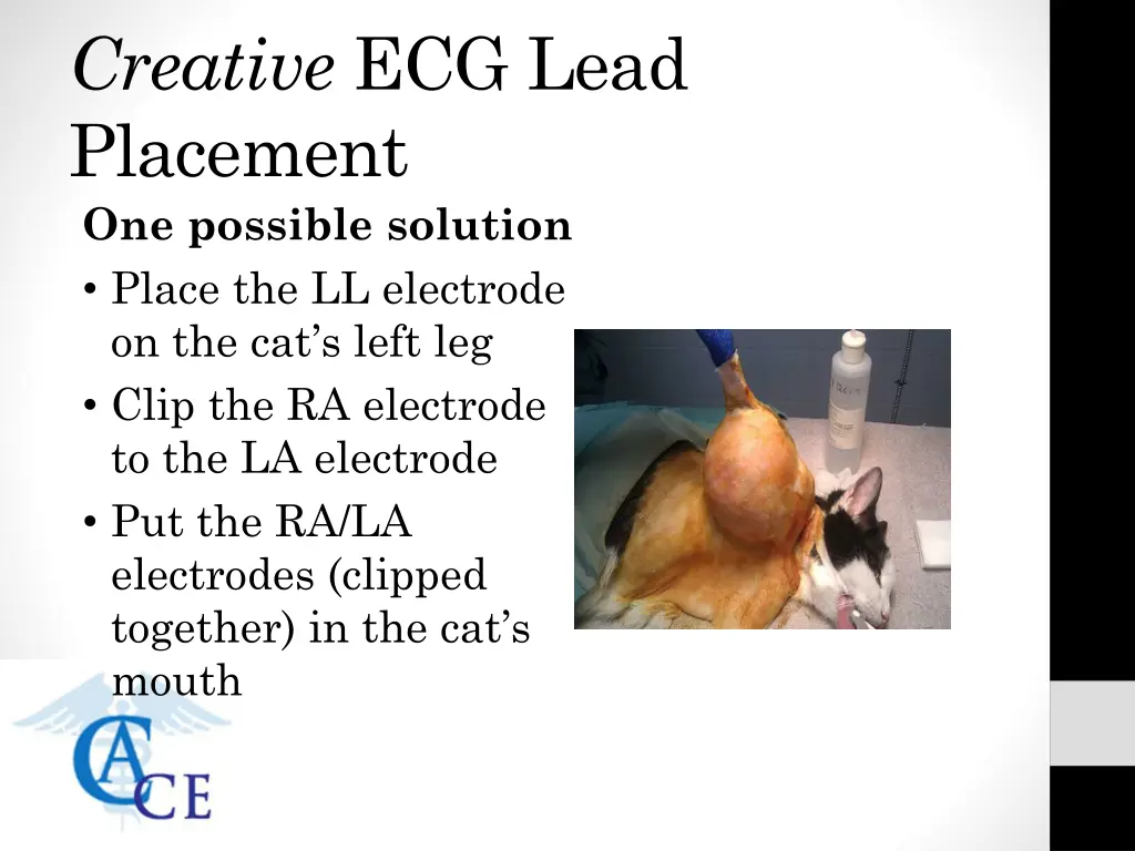 creative ecg lead placement one possible solution