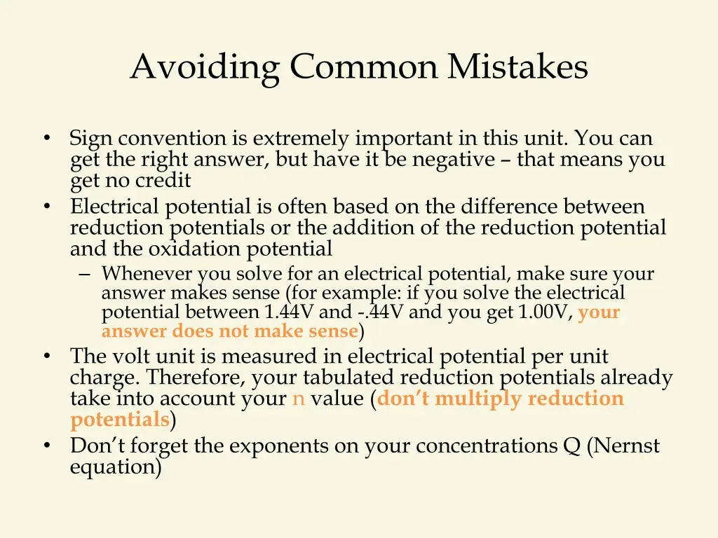 avoiding common mistakes