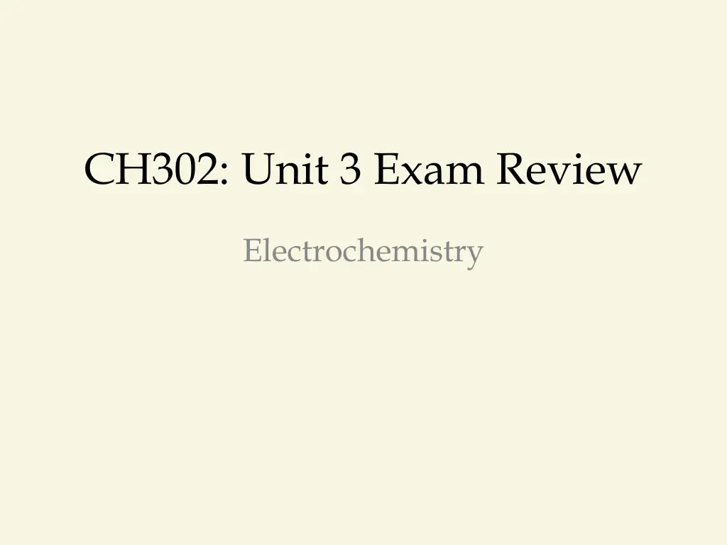 ch302 unit 3 exam review