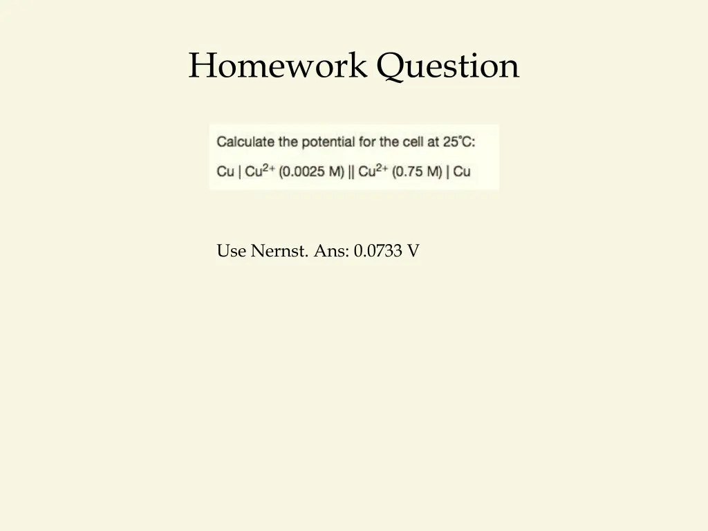 homework question