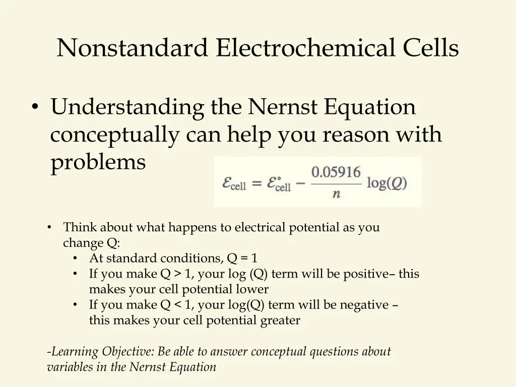 nonstandard electrochemical cells 1