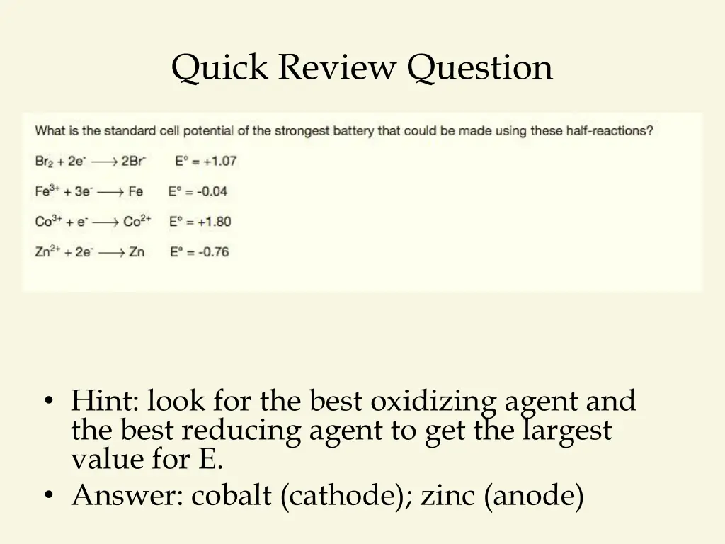 quick review question 1