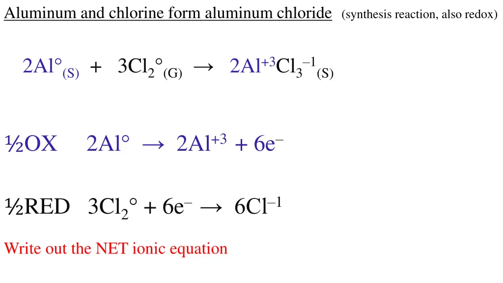 aluminum and chlorine form aluminum chloride 6