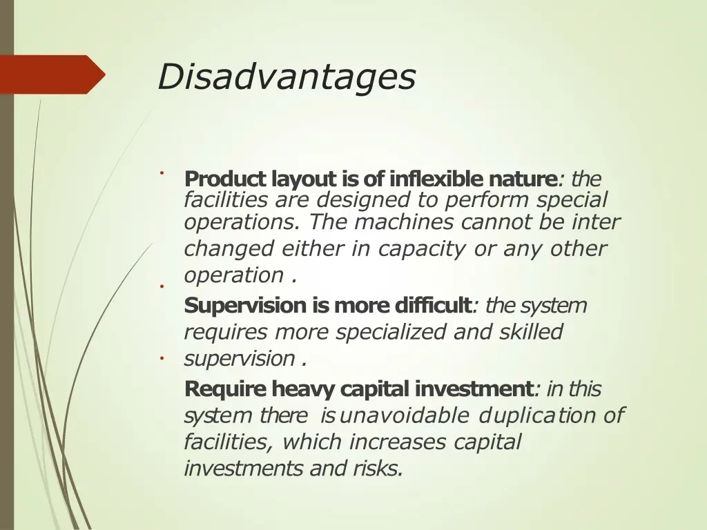 disadvantages