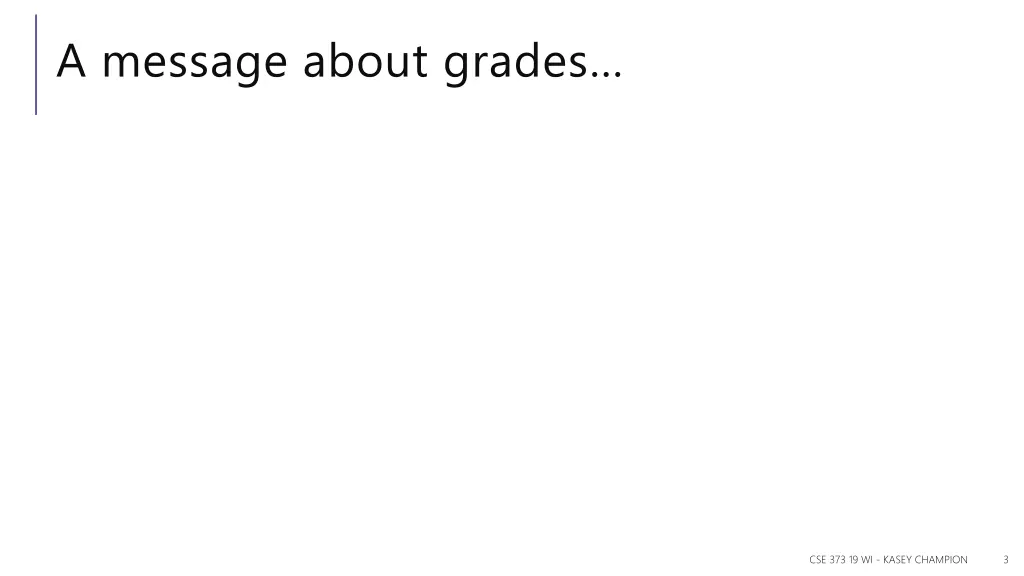 a message about grades
