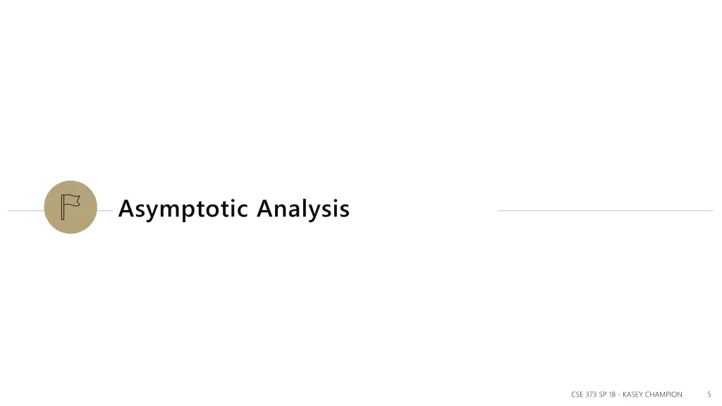 asymptotic analysis