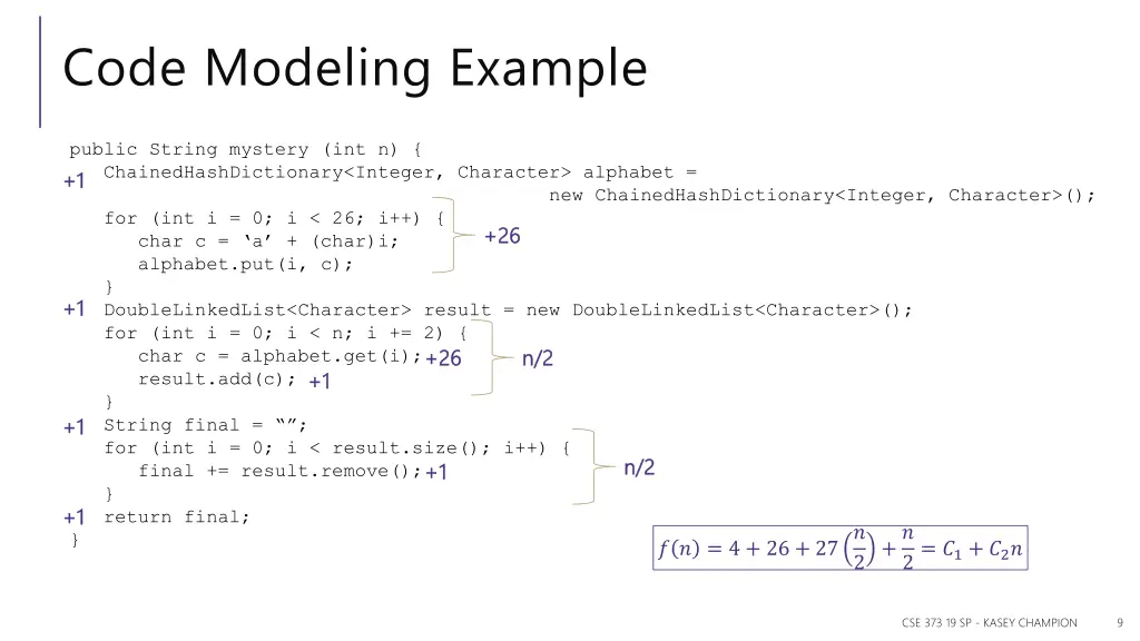 code modeling example
