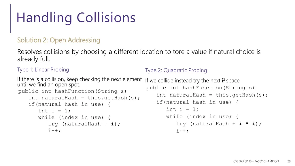 handling collisions 1