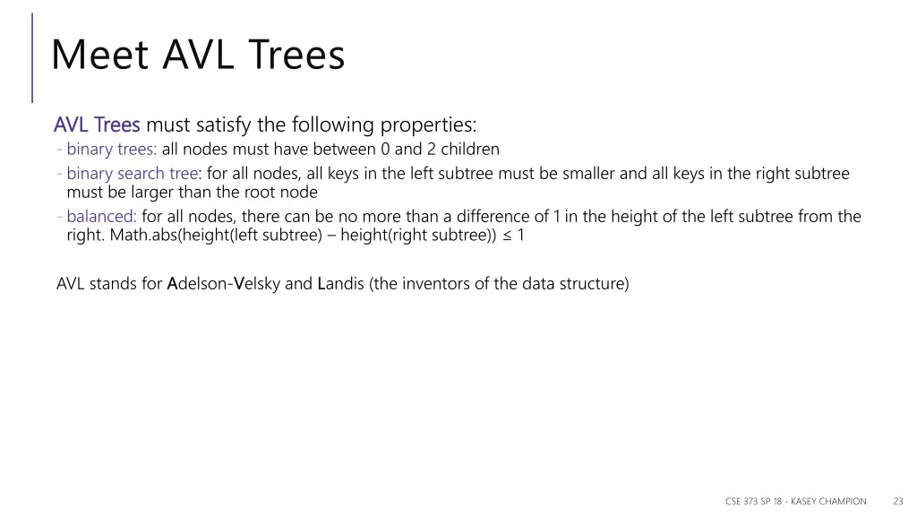 meet avl trees