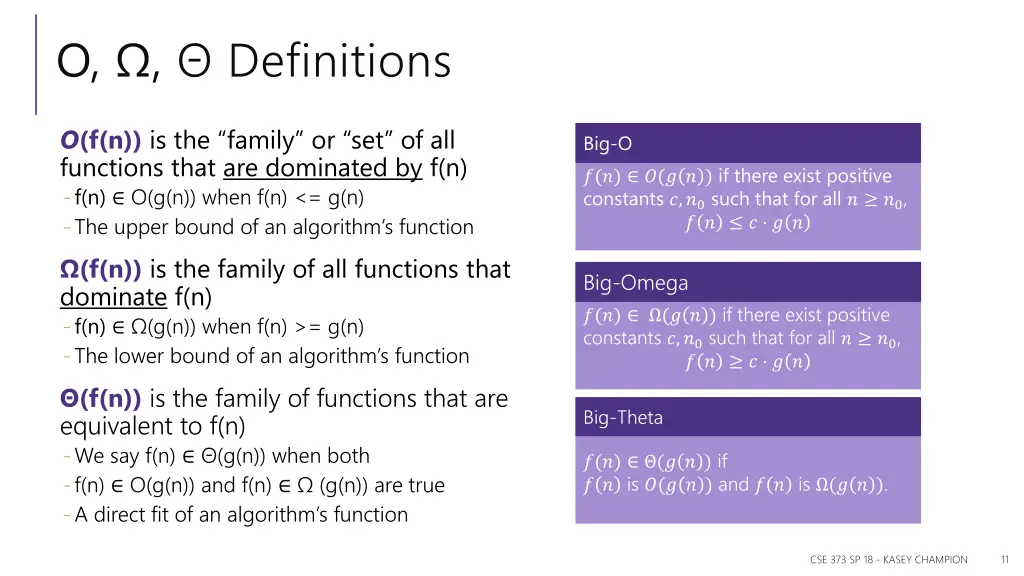 o definitions