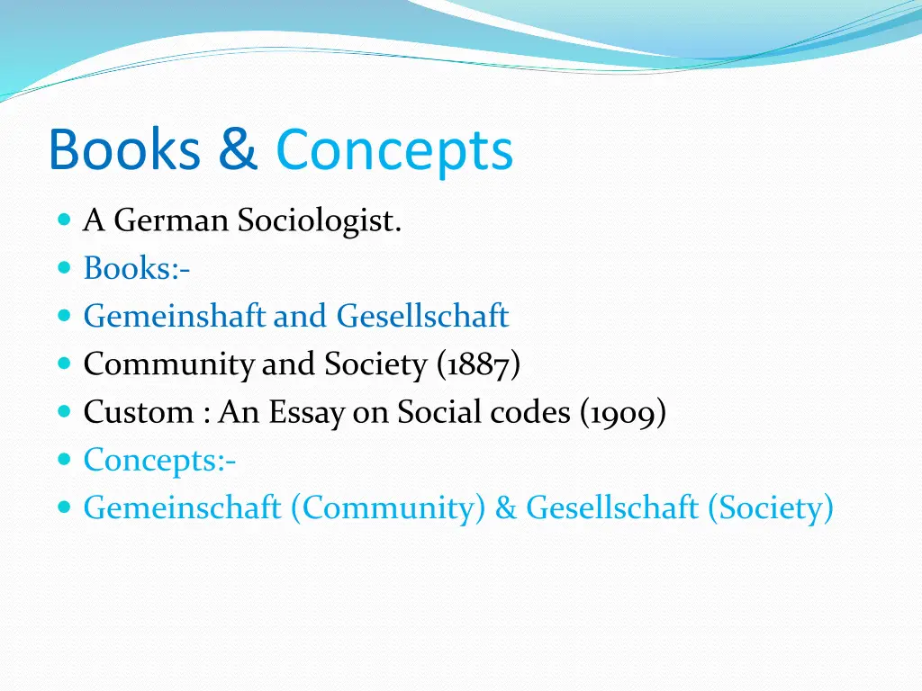 books concepts
