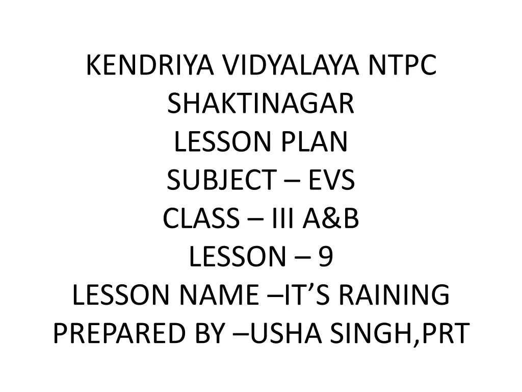 kendriya vidyalaya ntpc shaktinagar lesson plan