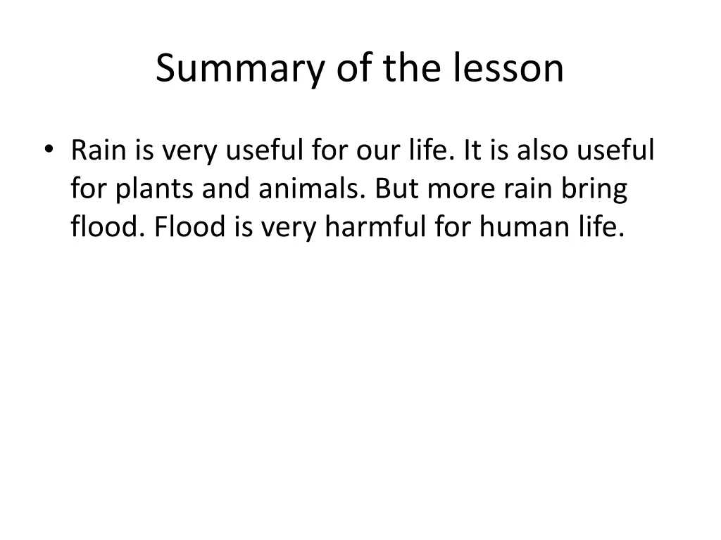 summary of the lesson