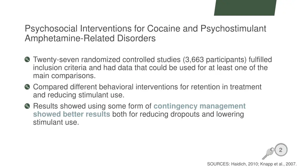 psychosocial interventions for cocaine