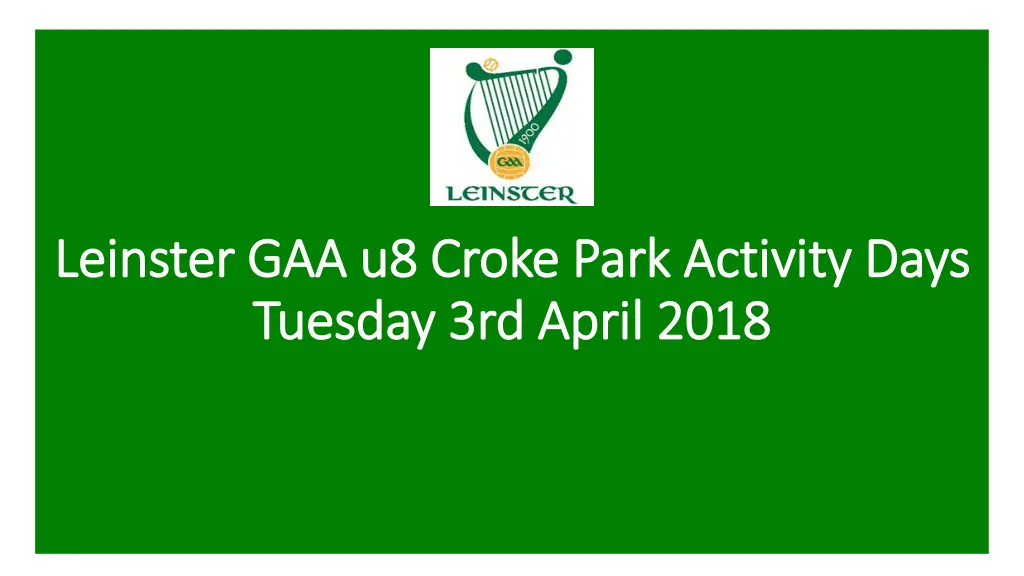 leinster gaa u8 croke park activity days leinster