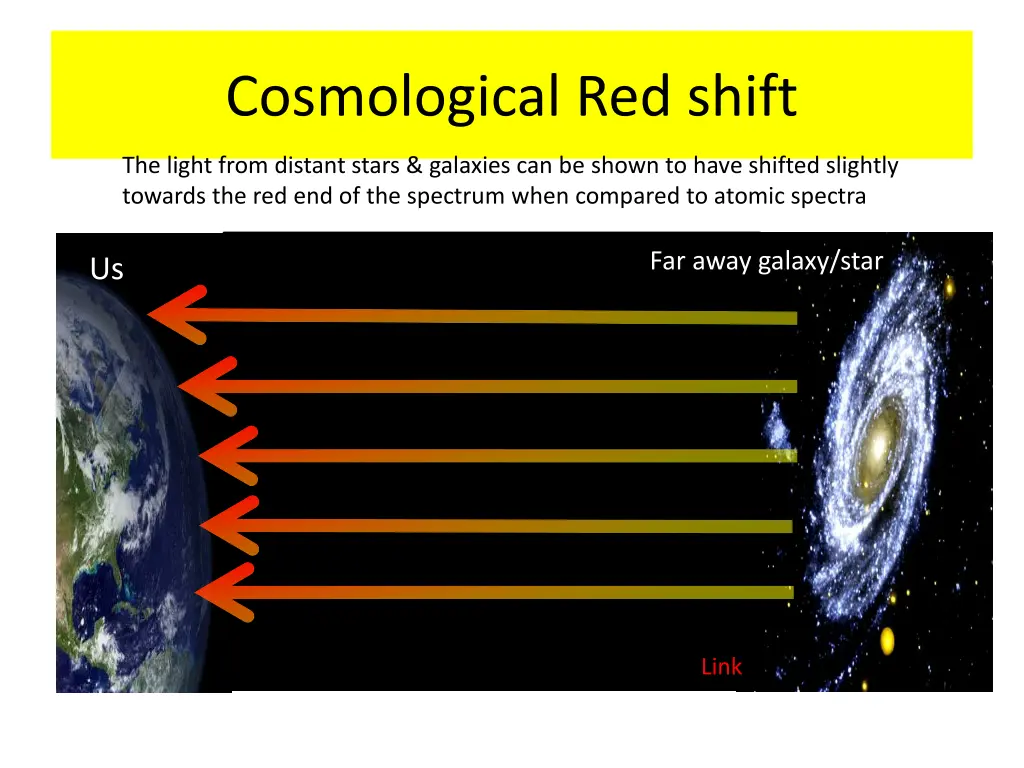 cosmological red shift
