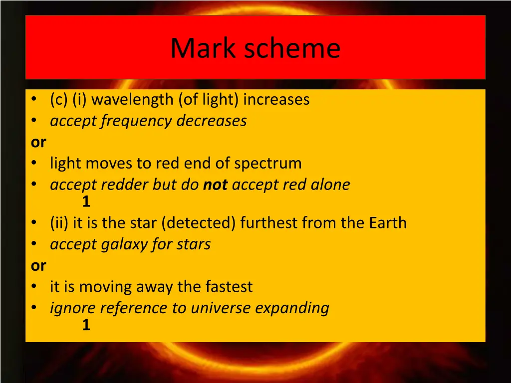 mark scheme