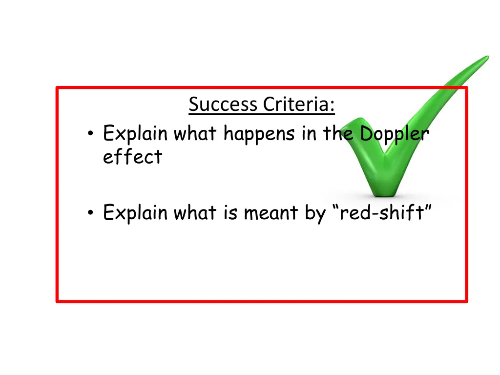 success criteria