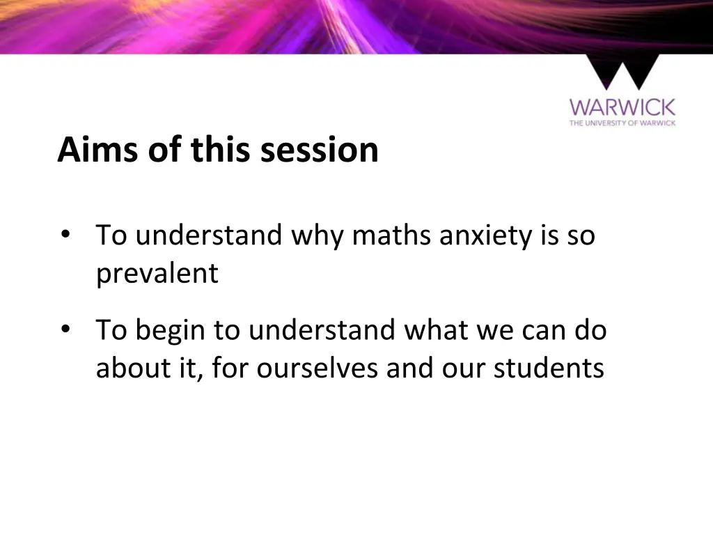 aims of this session